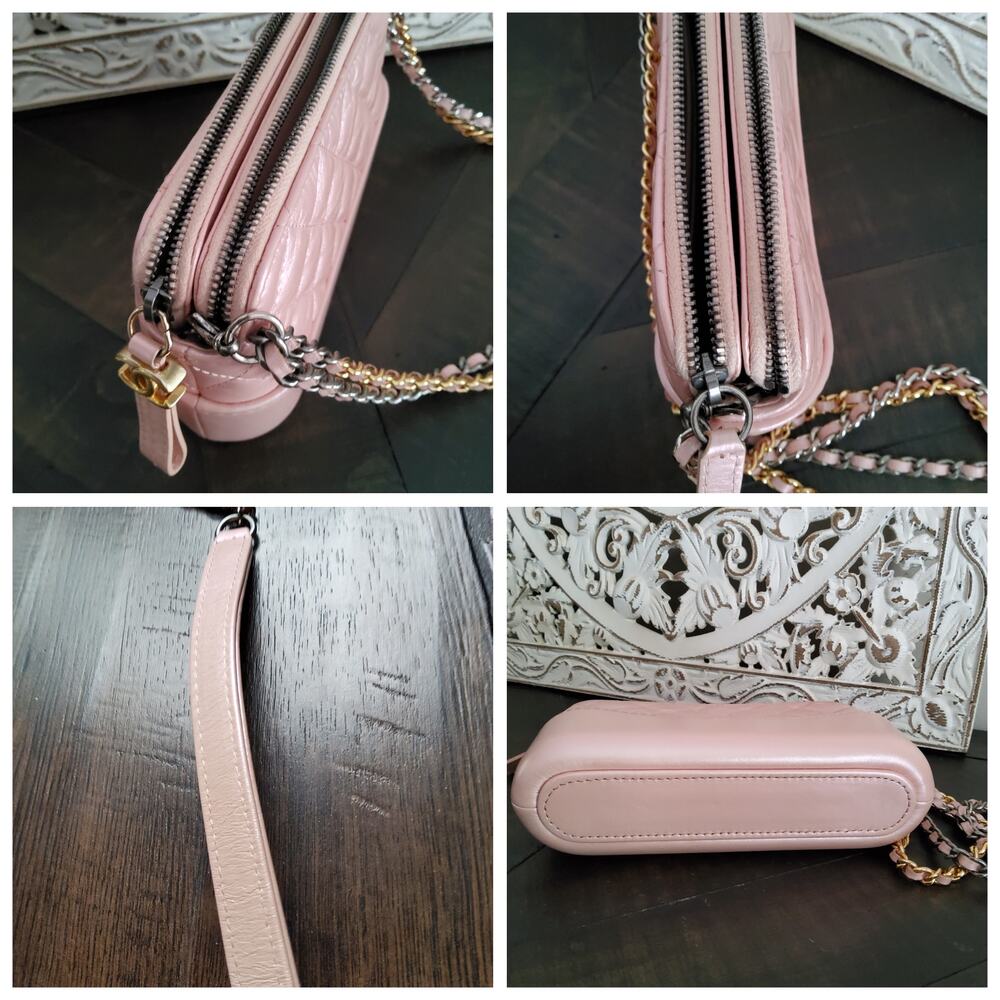 Chanel Gabrielle Clutch With Chain Iridescent Pink Quilted Lambskin Crossbody - Picture 5 of 16